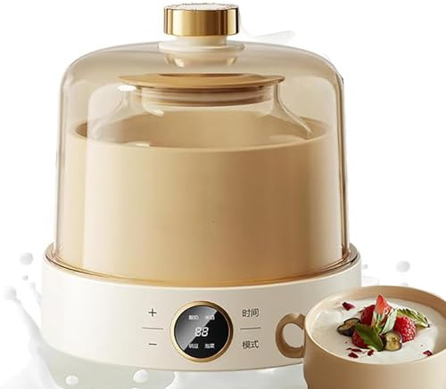 Yogurtiera Automatica, Contenitore in Vetro Da 1 L / 180 Ml X 4 Tazze Piccole, Temperatura Elevata, Sostanziale E Facile Da Pulire, Riscaldamento A Temperatura Costante,A