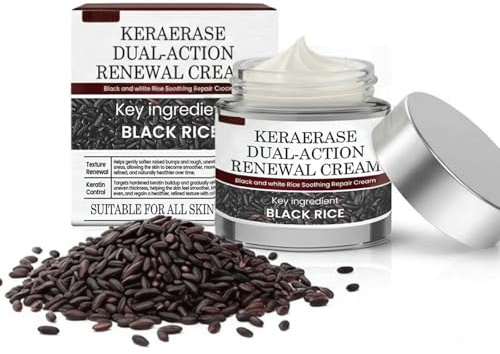 KeraErase Dual-Action Erneuerungscreme, Feuchtigkeitsspendend, Natürlich Pure Skin Peel Shot, Schwarz-Reis-Creme, Anti-Falten-Creme, Straffend, für Aller Hauttypen, 50g