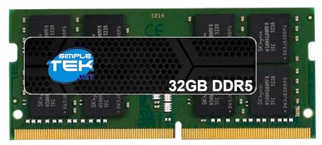 SIMPLETEK - Arbeitsspeicher 32GB DDR5 5200MHz - PC5-41600 - SODIMM Modul für Notebook und PC All-in-One