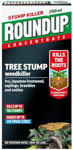 Roundup Tree Stump Killer 250ml | Powerful Stump & Root Weedkiller | Kills Tree Stumps, Ivy & Tough Weeds to the Root | Glyphosate Formula