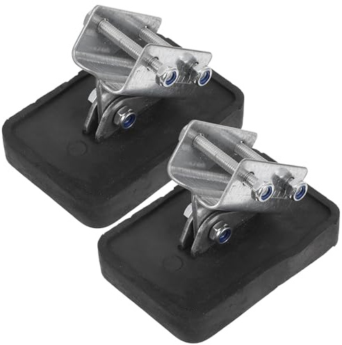 IMIKEYA 2pcs Black Rubber Ladder Foot Pads with Screws Thickened Aluminum Alloy Ladder Accessories Telescopic Stepladder Replacement Covers for Outdoor Use