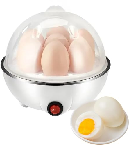 Blendra Egg Boiler, Electric Egg Cooker with Measuring Cup,7 Egg Capacity for Soft Dippy, Hard & Poached Eggs,Removable,One-touch Button