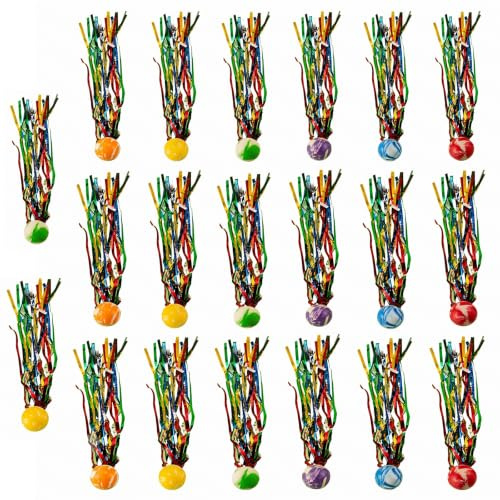 FIQLUL 20 Stück Hüpfball für Kinder, Bunte Flummis Springball Set mit Goldfäden, Ideale Mitgebsel Kindergeburtstag Gastgeschenke, Gummiball Spielzeug für Pinata Füllung und Tombola Preise