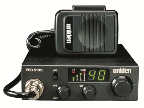 Uniden PRO510XL Pro Series 40-Channel CB Radio. Compact Design. Backlit LCD Display. Public Address. ANL Switch and 7 Watts of Audio Output. Unique PLL Circuit. S/RF LED Meter, Black