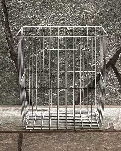 Blanc HYGIENIC Papierkorb FIX – Mülleimer, Drahtgitter-Abfallbehälter 25 Liter, zum Hängen oder Stellen, stapelbar, Edelstahlfarbig beschichtet