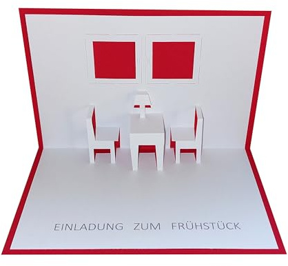 Gutschein - Einladung zum Frühstück - Pop up Karte