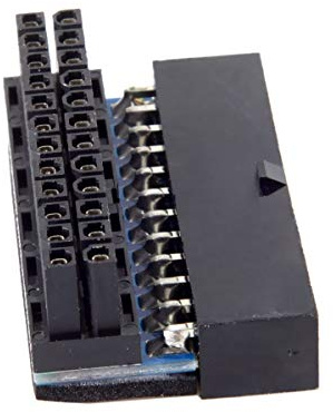 cablecc ATX - Adaptador de corriente de 24 pines hembra a 24 pines macho de 90 grados, placa base para computadora de escritorio
