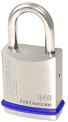 Federal FD840-40mm Body Stainless Steel Marine Padlock - 10 Year Guarantee - 6mm Shackle Thickness