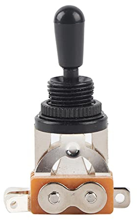 3 Way Switch, 1Pcs Metal 3 Way Toggle Switch Replacement Part for LP Style Electric Guitar(Black)