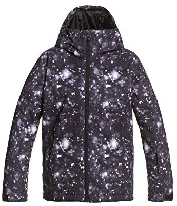 Quiksilver Z0OL0 Mission Printed - Giacca Da Snowboard Da Ragazzo 8-16 Giacca Da Snowboard, Bambino, true black woolflakes, XS/8