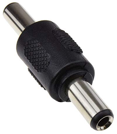 DC Male to Male Coupler, 2.5mm X 5.5mm Connector, Power Cable Extension Adapter, Female to Male Jack Converter, Barrel, Wire Extender, Joiner, Plug Adaptor for CCTV IP Camera, DVR, LED Light Strip