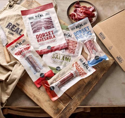 The Real Cure Great Taste Charcuterie Letterbox – 5 Award‑Winning Cured Meats for your Antipasti Hamper - British Charcuterie Hamper - Gift for Foodies, Men or Women