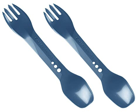 Lifeventure Ellipse Reusable Spork for Camping, Travel & Outdoor - 2-Pack