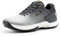 FitVille Mens Golf Shoes Extra Wide Fit Casual Sneakers Water Resistant Non Slip Outdoor Spiked Trainers for Golf Training, Grey, 8.5 UK X-Wide