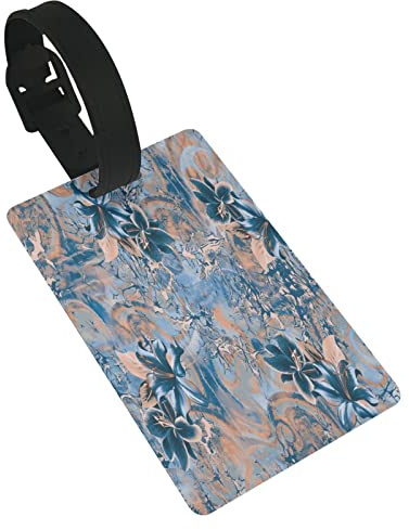Nahtloser Vintage-Blumenmuster-Digital-Hintergrund 2 PC-PVC-Gepäckanhänger Sichtschutz Silikon-Gepäckanhänger Reisekofferanhänger Reisezubehör