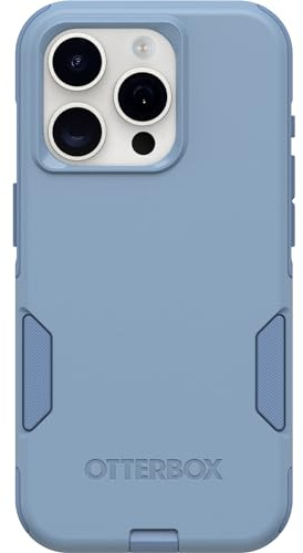 OtterBox iPhone 15 Pro (Only) Commuter Series Case - Crisp Denim (Blue), Slim & Tough, Pocket-Friendly, with Port Protection