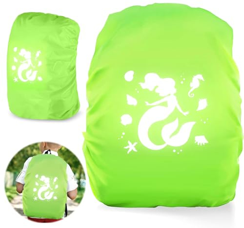 ARONRAVE Regenschutz Schulranzen Meerjungfrau, Rucksack Regenschutz Regenschutz für Rucksack Überzug Regenhülle für Schulranzen Step By Step Wasserdichter Regenschutzhülle für Jungen Mädchen Kinder
