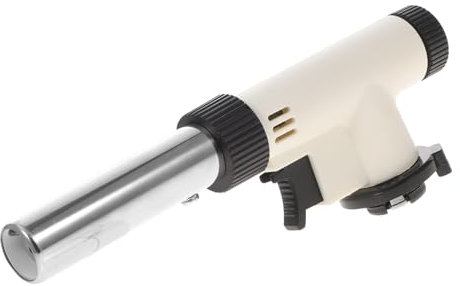 PRETYZOOM Butangasbrenner Brulee Flammregulierbar Mit Sicherheitsisolierung Keramikring Für Outdoor Kochen Und Löten