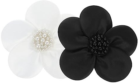 Lurrose 2St Blumenzubehör gestickte Aufnäher Flicken aufnähen bastelzubehör bastel zubehör Blumendeko selber machen Flicken zum Nähen von Kleidung Patch Perlenblume schmücken Applikationen