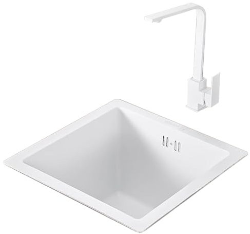 Cuisines Mini-évier en Acier Inoxydable Appartement Balcon Petit Emplacement Simple Lavabo À Vaisselle Évier De Cuisine sous Comptoir avec Siphon De Robinet Panneau Épaissi Bain (Color : Silver, S :