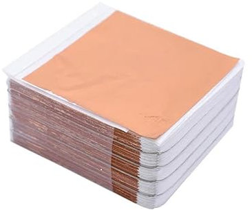 TEWAX Blattgoldblätter, 100 Stück, Blattgold, Kunst, Handwerk, Folienpapier, Blattblätter für Kuchendekoration, DIY, Handwerk, Goldfolie, Vergoldung, dekoratives Papier, 8 x cm