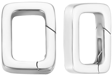 Beebeecraft 1 Box 2 Schmuck Federklammern 925 Sterling Silber Torringe Rechteckiger Karabinerverschluss Schlüsselanhänger Karabinerhaken Schnalle Für Die Schmuckherstellung Halsketten Armbänder DIY