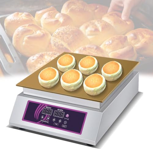 Quixnova Mini máquina para Hacer panqueques, Plancha eléctrica Grande para Hacer panqueques, Ideal para panqueques, Galletas, Huevos, Arepas, Ajuste de Temperatura y Tiempo de 60-240 ℃,A