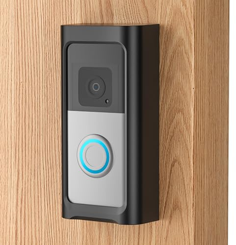 Adhesive Video doorbell Mount No Drill Compatible with Ring, Holder Bracket for Apartment Door, Battery & Video doorbells 4/3/3Plus/2020 Release (Black)