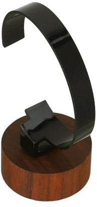 Zerodeko 1stück Uhrenhalter Mit C- -design Handgefertigter Holz-uhrenständer Aus Schwarzem Walnussholz Stilvoller Organizer Für Armbanduhren Und Schmuck Für Und Frauen Für Ablage Zu