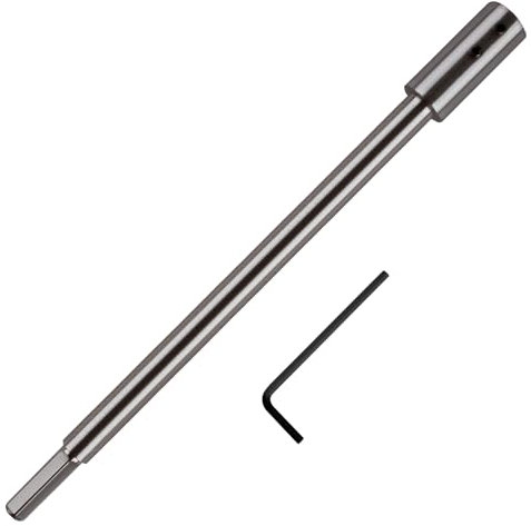 Batheidon Prolunga Punte 254mm Per Forstner, Acciaio Alto Carbonio, Tige da 9,5mm, Per Forature Profonde e Progetti di Tornitura, Inclusi Viti di Fissaggio e Chiave Esagonale