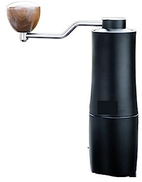 REIFOR Macina caffè Macinacaffè Manuale Fresatrice per Chicchi di caffè Custodia in Alluminio Rettifica in Acciaio Inossidabile Macinacaffè(Black)