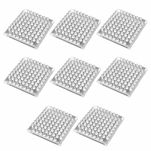 8 PCS Transparent Spiked Caster Cups Square Spiked Carpet Protectors Spiked Furniture Cup for Tables,Sofas,Chairs Other Furniture Pads