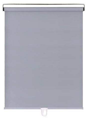 Ausziehbare Verdunkelungsrollos, verstellbare Lichtsteuerung, Rollos mit Saugnäpfen für Privatsphäre und Isolierung, 32 x 150 cm, Grau, ideal für Zuhause/Büro/Türen/Fenster