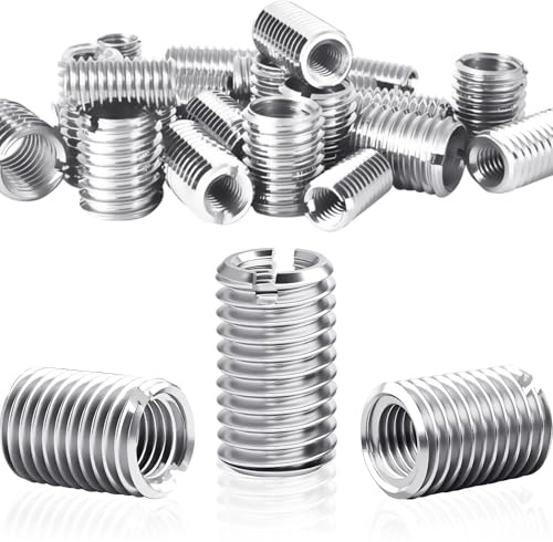 Jyvex Inserto filettato M10 su M8 x 15mm, 24 pezzi adattatore filettato m10 m8, guscio filettato in acciaio inossidabile, adattatore per connessioni a vite, manicotto di riduzione m10 su m8 adattatore