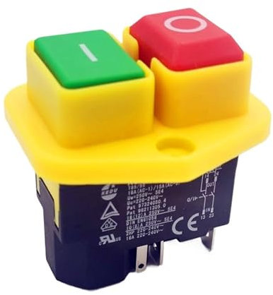 1 pz interruttore a pulsante 220V-240V 16A interruttore for elettroutensili a 5 pin