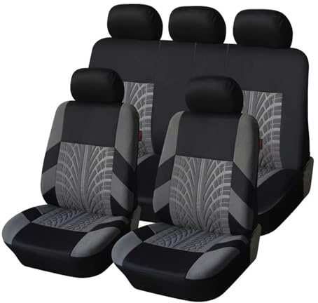 Materiali ecologici coprisedili Set Completo Coprisedili Auto Set Blu Adatto Per Maggior Parte Delle Auto Protezioni Per Seggiolini Auto Con Dettagli Sulla Traccia Degli Pneumatici Rivestimenti sedili