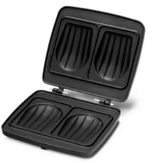 frifri Plaques Croque-Monsieur Nouvelle Génération - Fonte Antiadhésive pour Chaleur Uniforme et Résultats Gourmands - Compatible Lave-Vaisselle - Noir