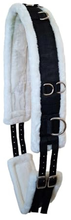 JF-Reitsport Longiergurt mit Teddyfleecepolsterung, Mehrere Ringe, Verstellbar 4 Größen (Pony)
