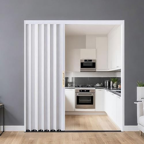yurstcggh Falttür, Teleskop-Duschtür, Raumteiler, individuell anpassbar, für Büro, Badezimmer, Schlafzimmer, Tür, Terrasse, Schrank 100×200cm