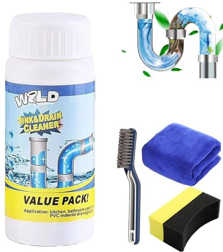 Abflussreiniger Extra Stark, Abflussreiniger Schaum, Wild Sink Drain Cleaner, Velorin Abflussreiniger, Unclogging Cleaner für Küche, Bad, Toilette & Balkon (1 Stück(110g))
