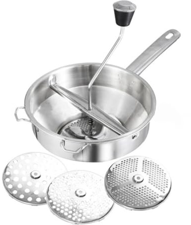 SHINEOFI Mixeur Alimentaire en Acier Inoxydable Broyeur à Fruits et Légumes Cuisine Solide, pour Purée Maison