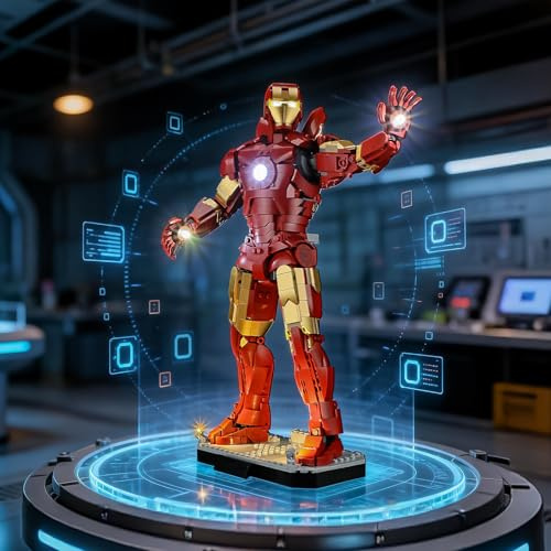 BRIKSMAX 2.0 Light Kit Compatible with Lego Super Heroes Marvel Iron Man Mark 3 Collectors' Edition 76344 Building Sets- Original LED Lighting Kits (Accessories Only) for Display, Gifts & Collectors