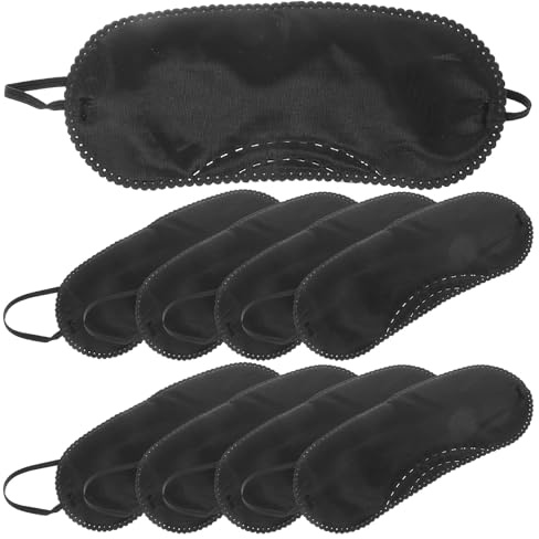 Mikikit Maschera per Occhi da Gioco Nero 12 Pezzi con Cinturino Regolabile e Design Unico per Atmosfera Divertente Durante Giochi da Tavolo e Viaggi