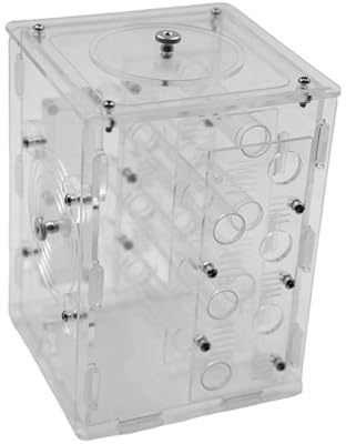Fonowx Ameisenfarm Starter Kit Acryl Formicarium Nest Habitat Behälter mit Transparenten Panels Und Sicherem Röhrenanschluss für Beobachtung für Kinder, 10cmx10cmx15cm