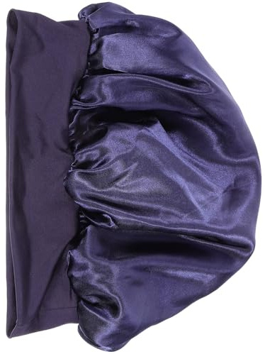 OATIPHO Cuffia da Notte in Raso Blu per Donna, Elastica e Riutilizzabile, Protegge i Chioma Dall’olio Durante Lavaggio del Viso le Faccende Domestiche
