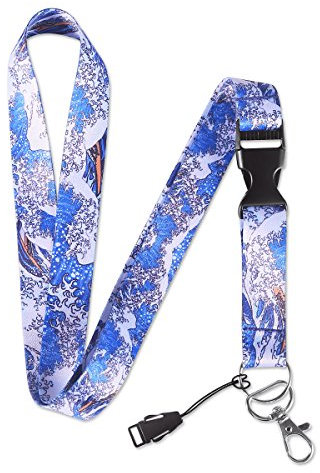 Dealikee Schlüsselband Lanyard Umhängeband Abzeichen Lanyards mit Schnellverschluss Schnalle Zweiseitiger Druck in Vollfarbe Ideal für Ausweishalter Kartenhalter, Handy, Schlüssel.