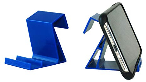 The SkyClip - (Blau, 2 Stück Flugzeug-Handy-Rücksitz-Tablett, Tisch-Clip und Stabiler Handy-Ständer, kompatibel mit iPhone, Android, Tablets und Lesegeräten