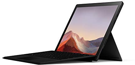 Microsoft Surface Pro 7 Ordinateur Portable (Windows 10, écran tactile 12.3, Intel Core i7, 16Go RAM, 256Go SSD, Noir) PC Hybride polyvalent & performant