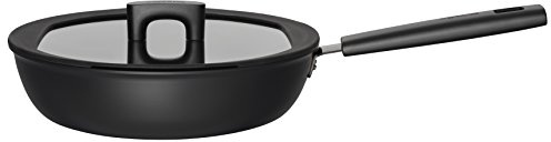 Fiskars Sautierpfanne mit Deckel, Ø 28 cm, Füllmenge: 3,5 Liter | Für alle Kochfelder geeignet, Aluminium/Kunststoff, Kratzfest, Antihaftbeschichtung, Hard Face, Schwarz, 1052232