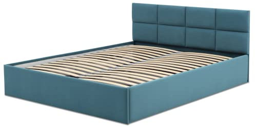 Polsterbett Monos 160x200 mit Bettkasten! Metallregal mit gaslift! Best Bett! (Trinity 13)